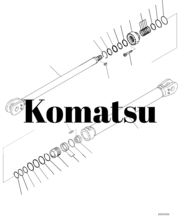 Цилиндр в сборе на гусеничный экскаватор Komatsu PC2000